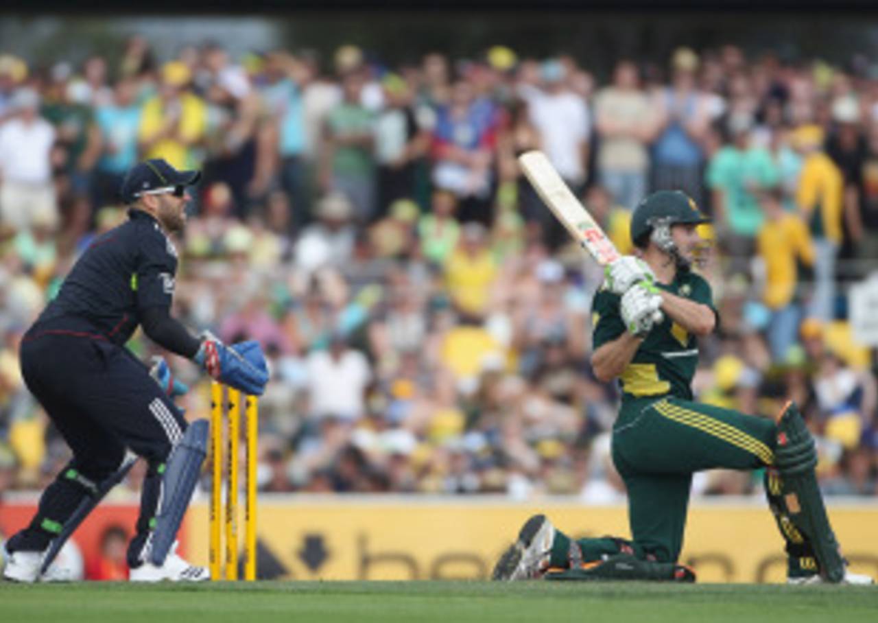 Shaun Marsh struck eight fours and two sixes in his 114-ball 110, Australia v England, 2nd ODI, Hobart, January 21, 2011