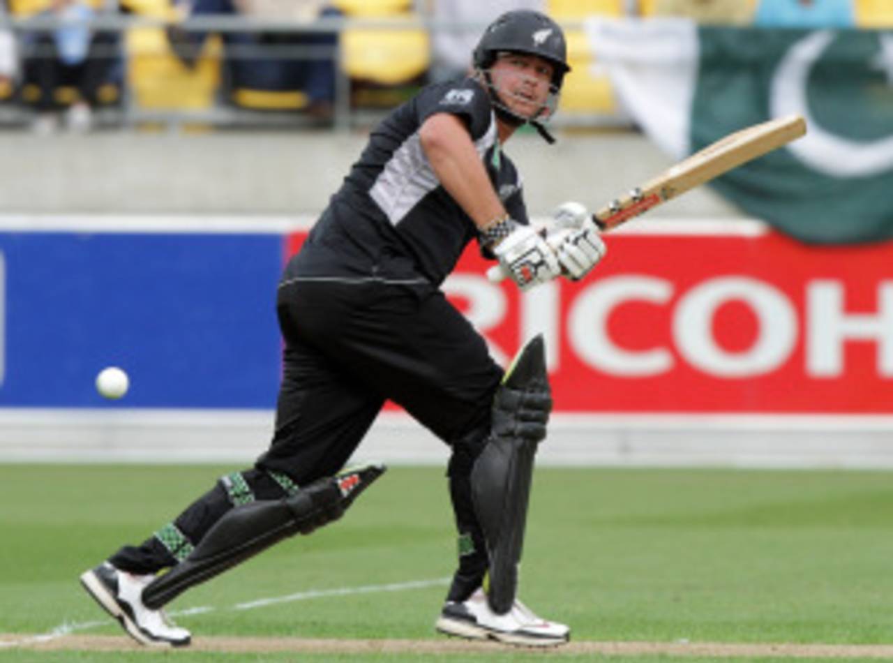 Jesse Ryder clips the ball towards square leg, New Zealand v Pakistan, 1st ODI, Westpac Stadium, Wellington, January 22, 2011