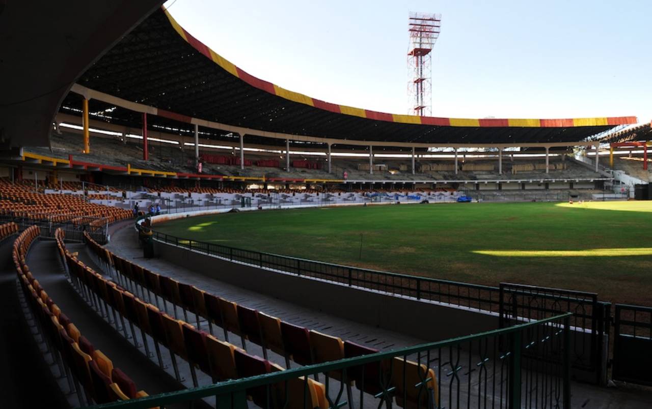 A view of the Chinnaswamy Stadium in Bangalore