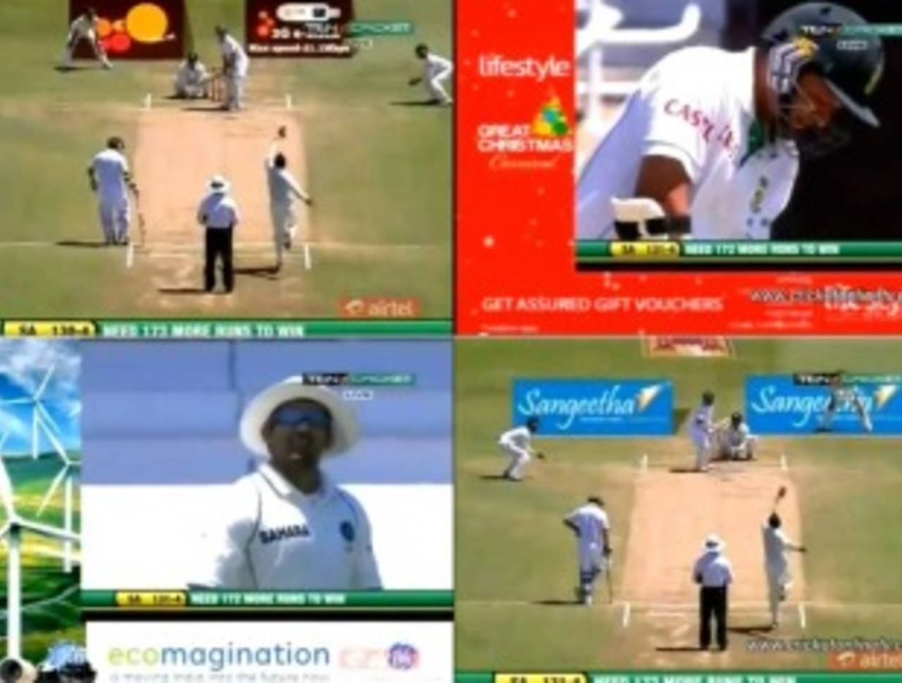 A collage of the images from the coverage of the India-South Africa series on Ten Cricket