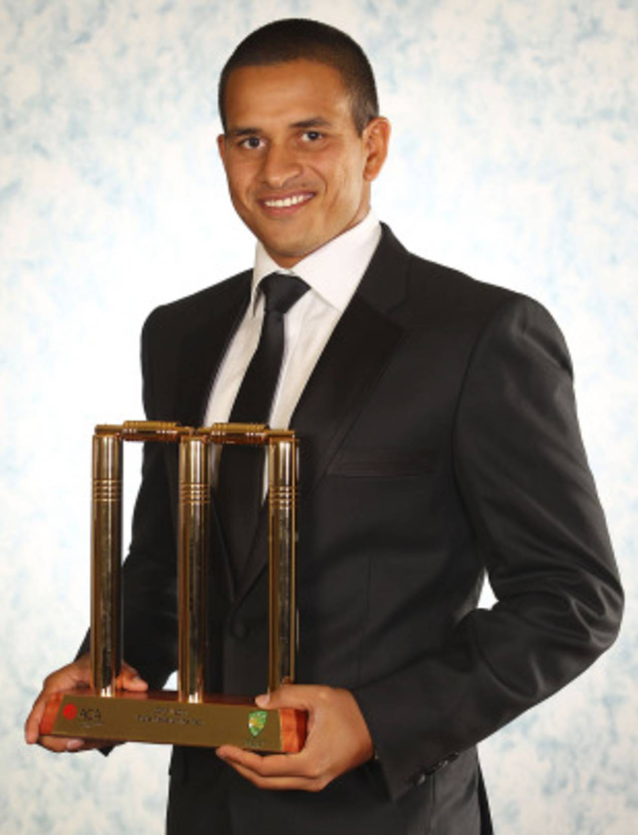 Usman Khawaja won the state player of the year medal at the Allan Border Medal ceremony, Melbourne, February 7, 2011