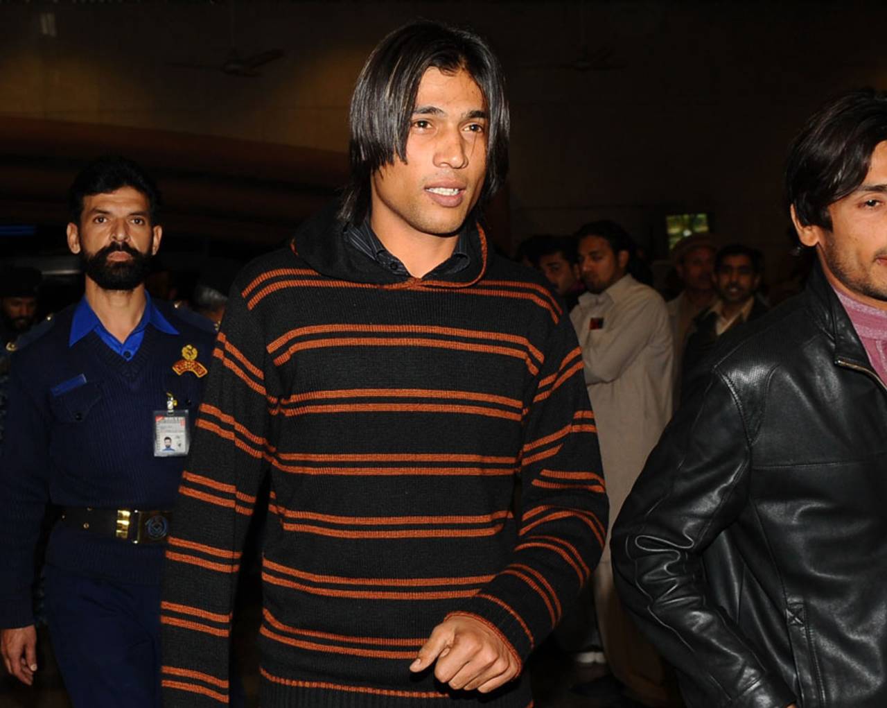 Mohammad Amir arrives in Pakistan, February 8, 2011