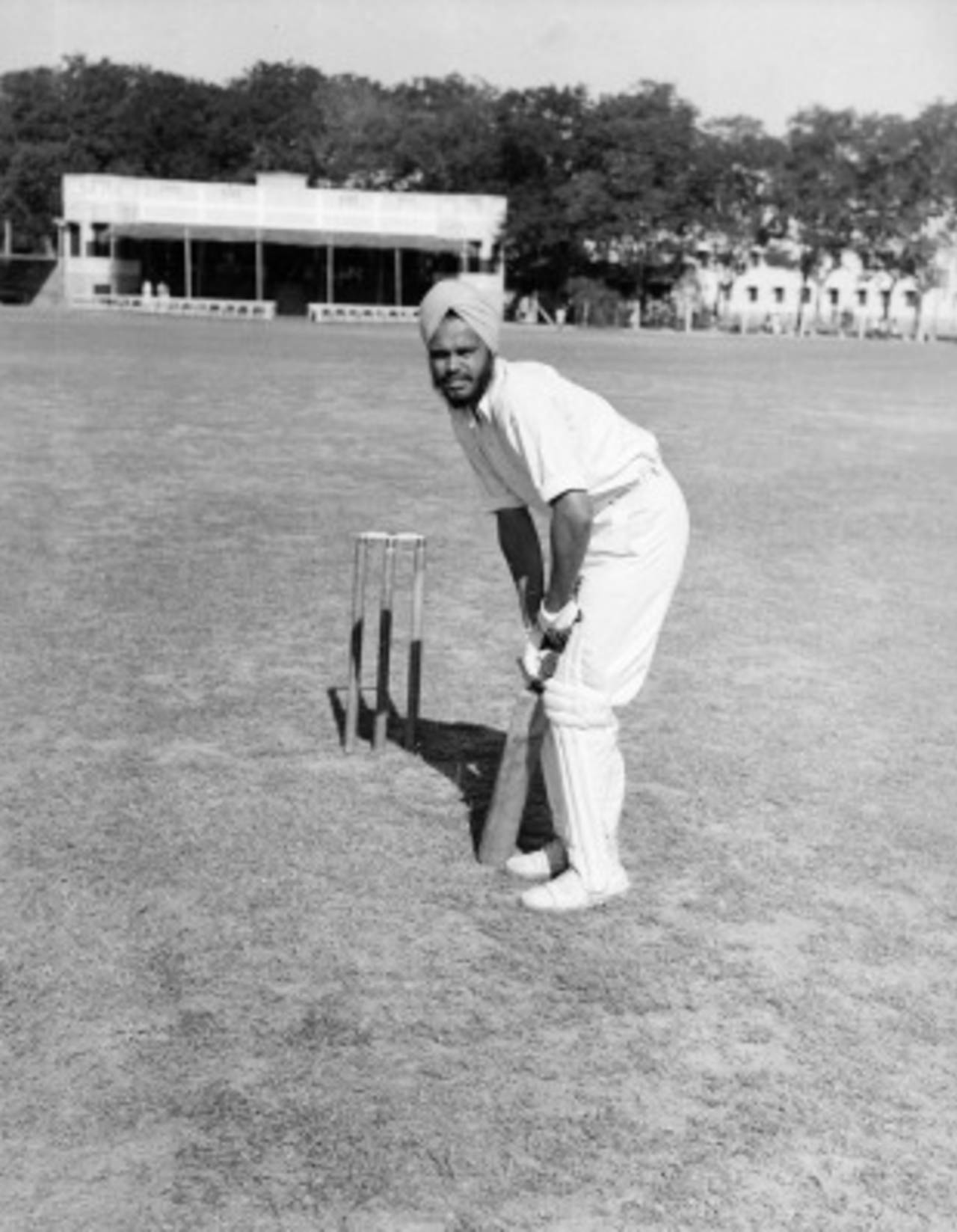 AG Kripal Singh poses in a batting shot