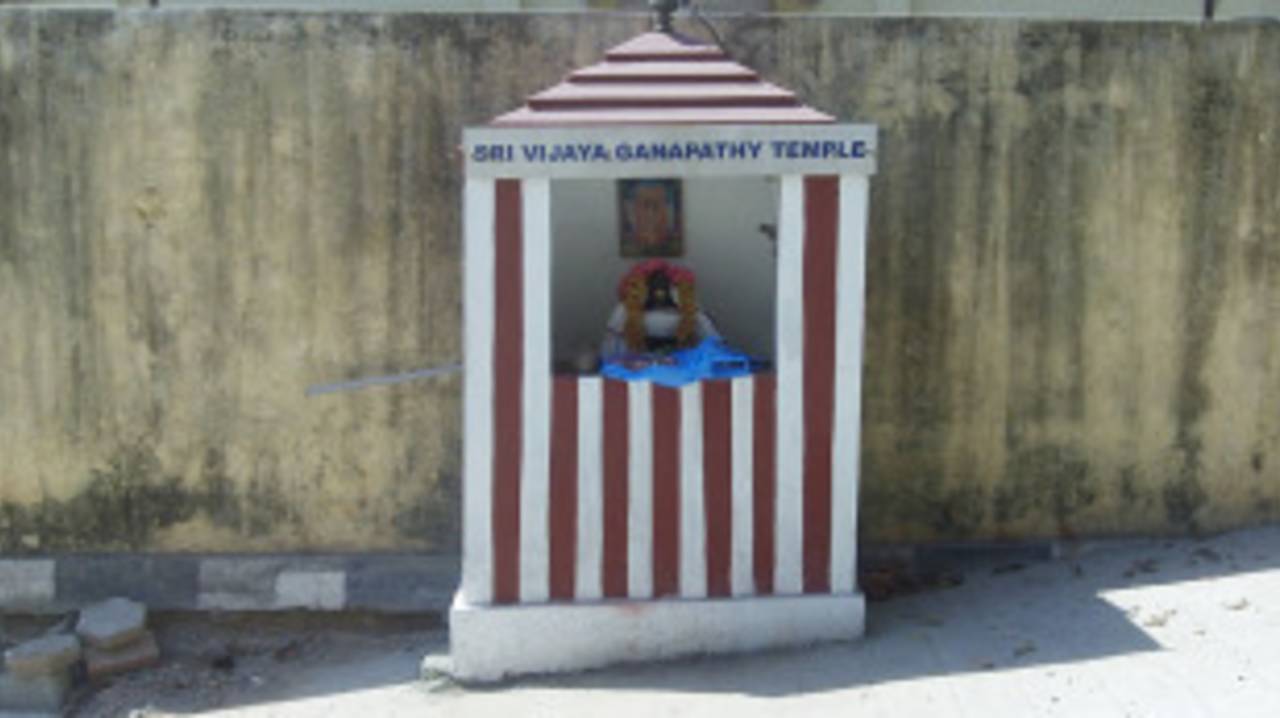 The small Ganapathy mandir in the the MA Chidambaram Stadium in Chennai, February 13, 2011
