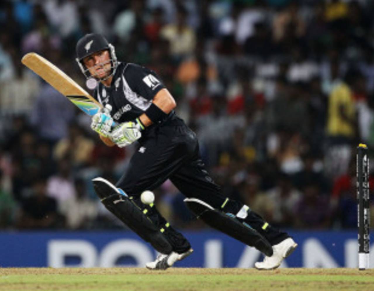 Brendon McCullum works one to the leg side, India v New Zealand, World Cup 2011 warm-up, Chennai, February 16, 2011