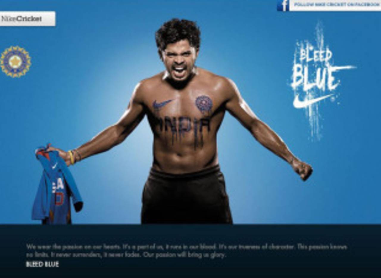 Sreesanth strikes a fearsome pose for an advertising campaign, February 20, 2011