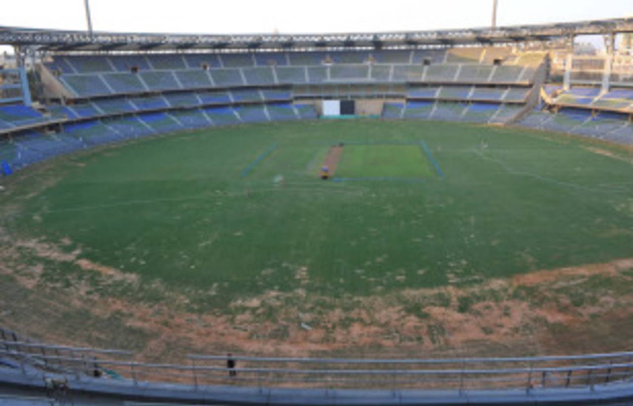 The Wankhede Stadium less than a month before it hosts its first World Cup game, Mumbai, February 20, 2011