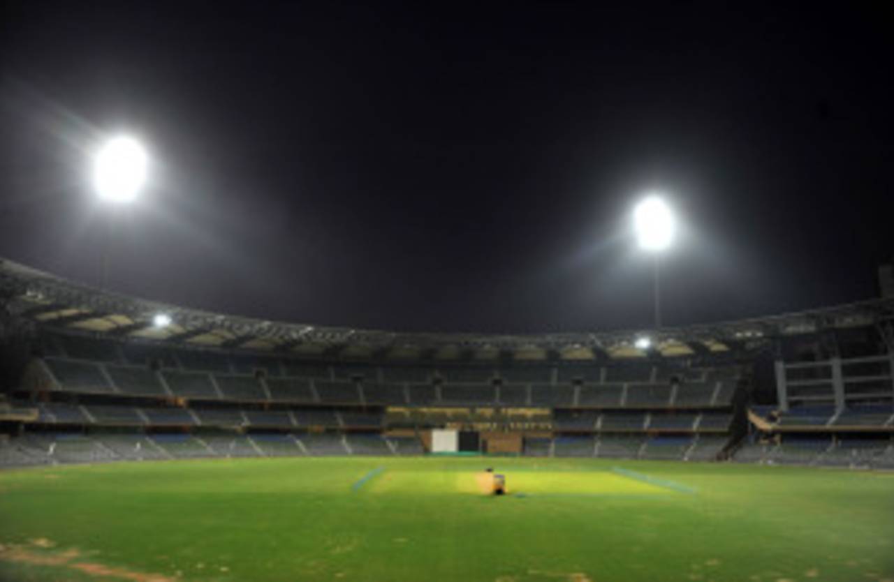 The Wankhede Stadium under lights, Mumbai, February 20, 2011