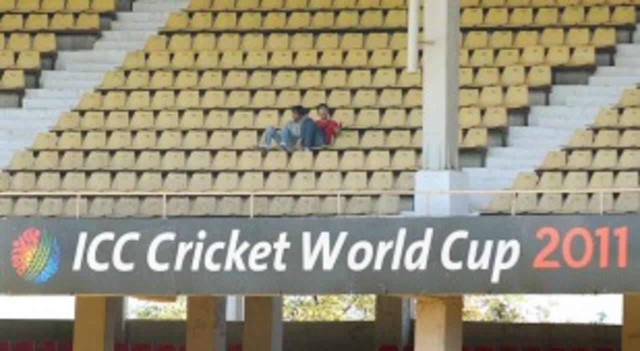 Empty stands greeted the Australia-Zimbabwe game, Australia v Zimbabwe, Group A, World Cup 2011, Ahmedabad, February 21, 2011