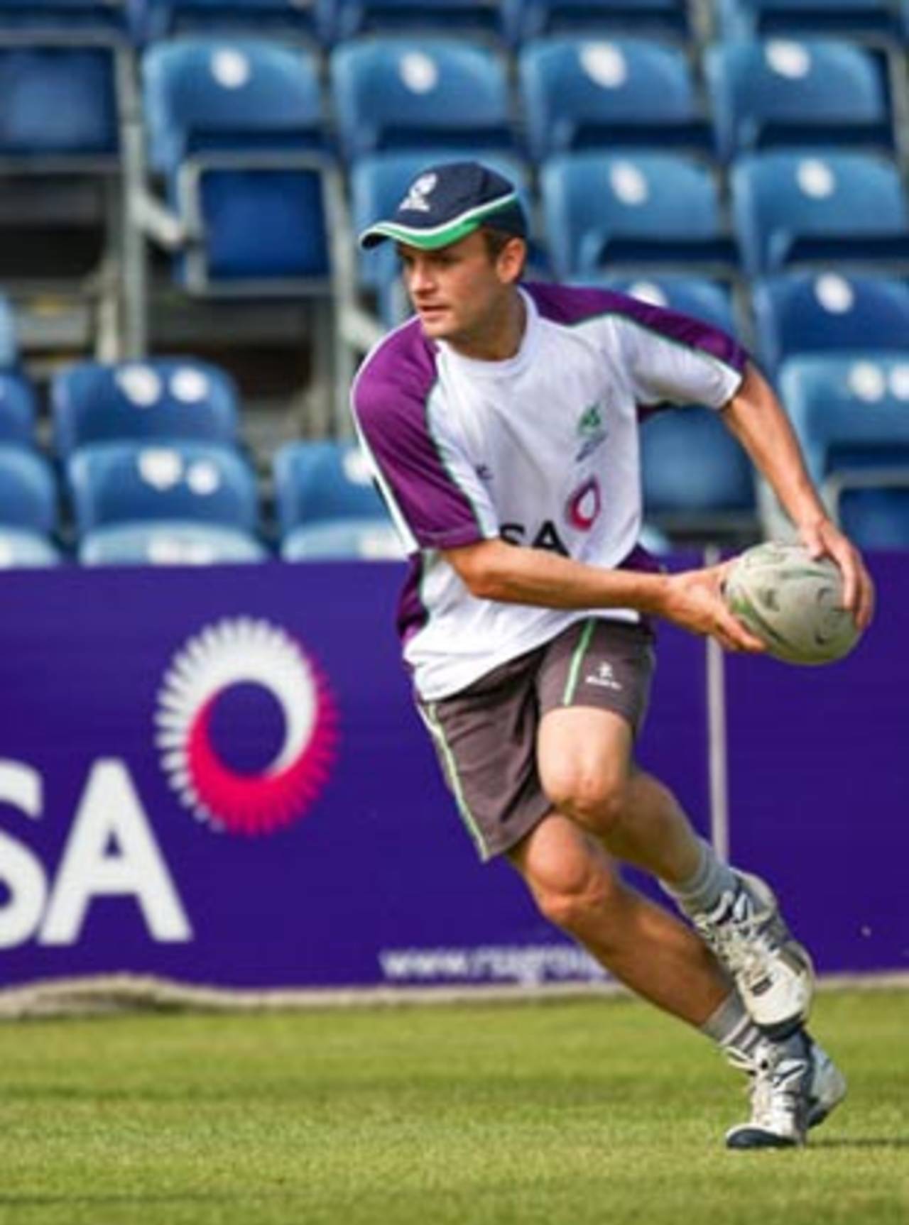 William Porterfield plays rugby, World Cup 2011, Dhaka, February 23, 2011