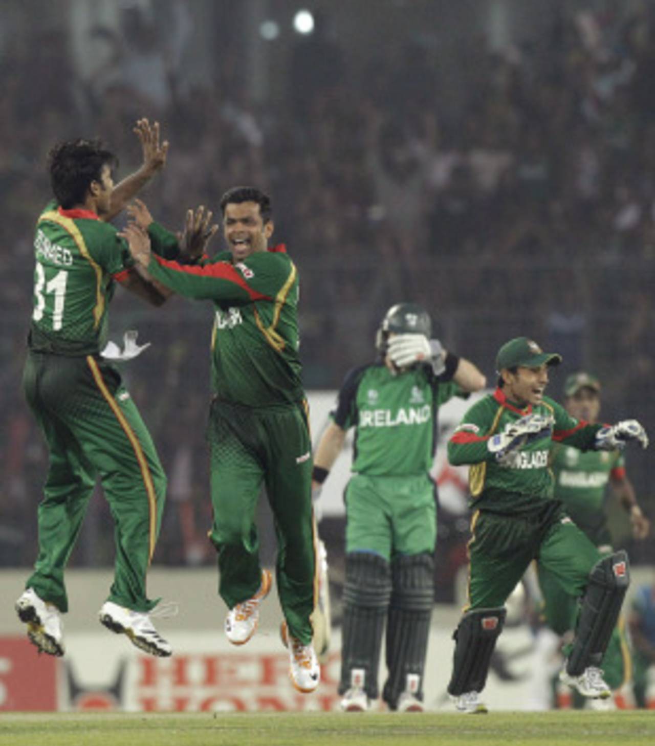 Abdur Razzak got the early wicket Bangladesh needed with Paul Stirling out stumped, Bangladesh v Ireland, World Cup 2011, Mirpur, February 25, 2010
