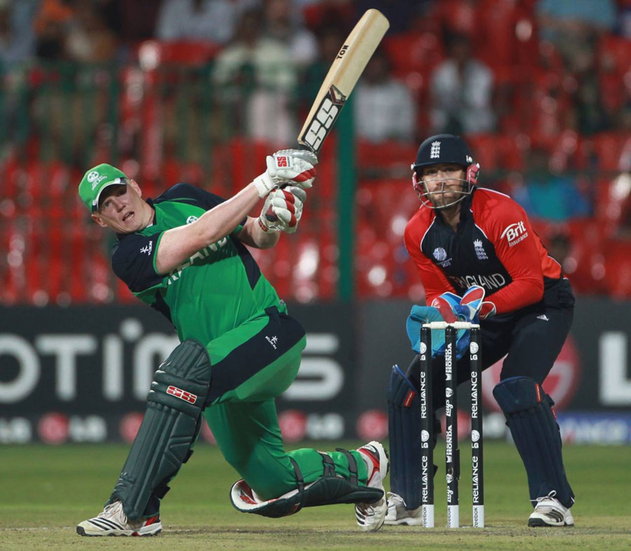 Kevin O'Brien landed some huge sixes to keep Ireland fighting, England v Ireland, World Cup 2011, Bangalore, March 2, 2011