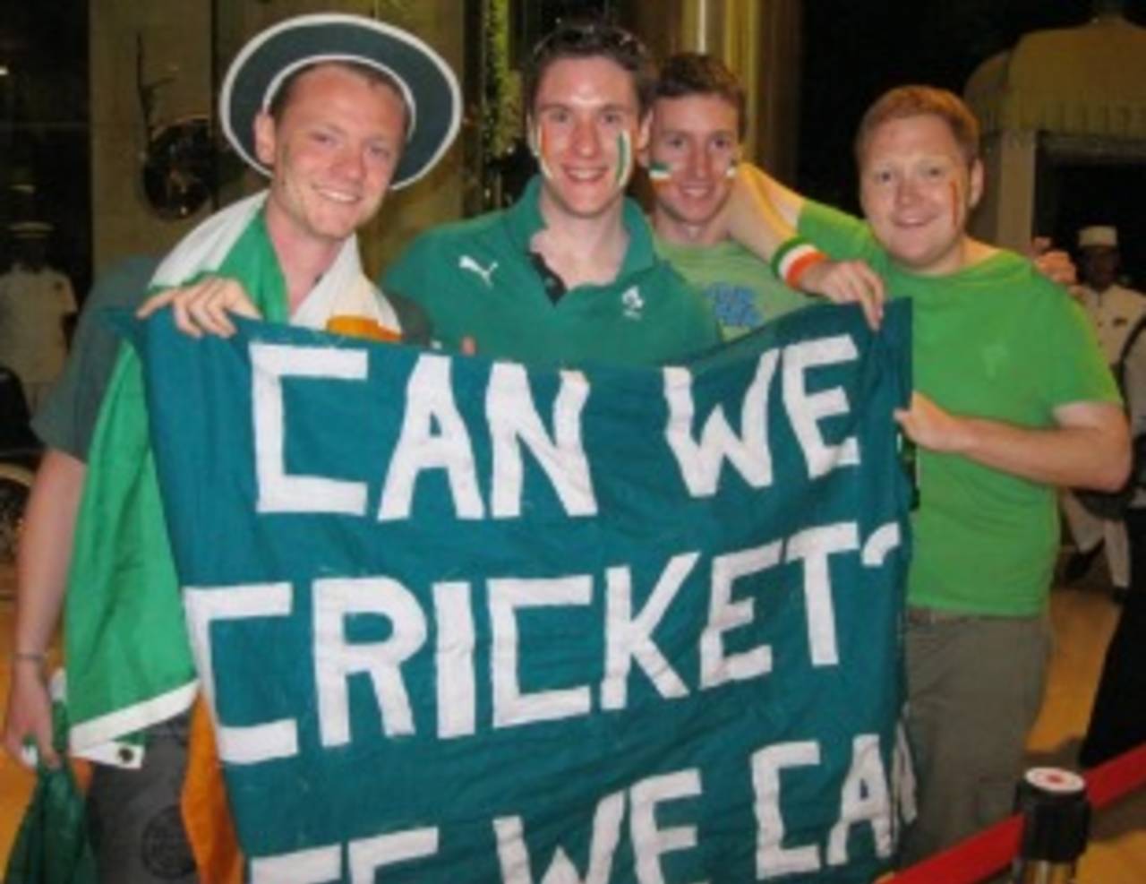 Partying Irish fans at the team hotel at the team hotel, England v Ireland, World Cup 2011, Bangalore, March 2, 2011
