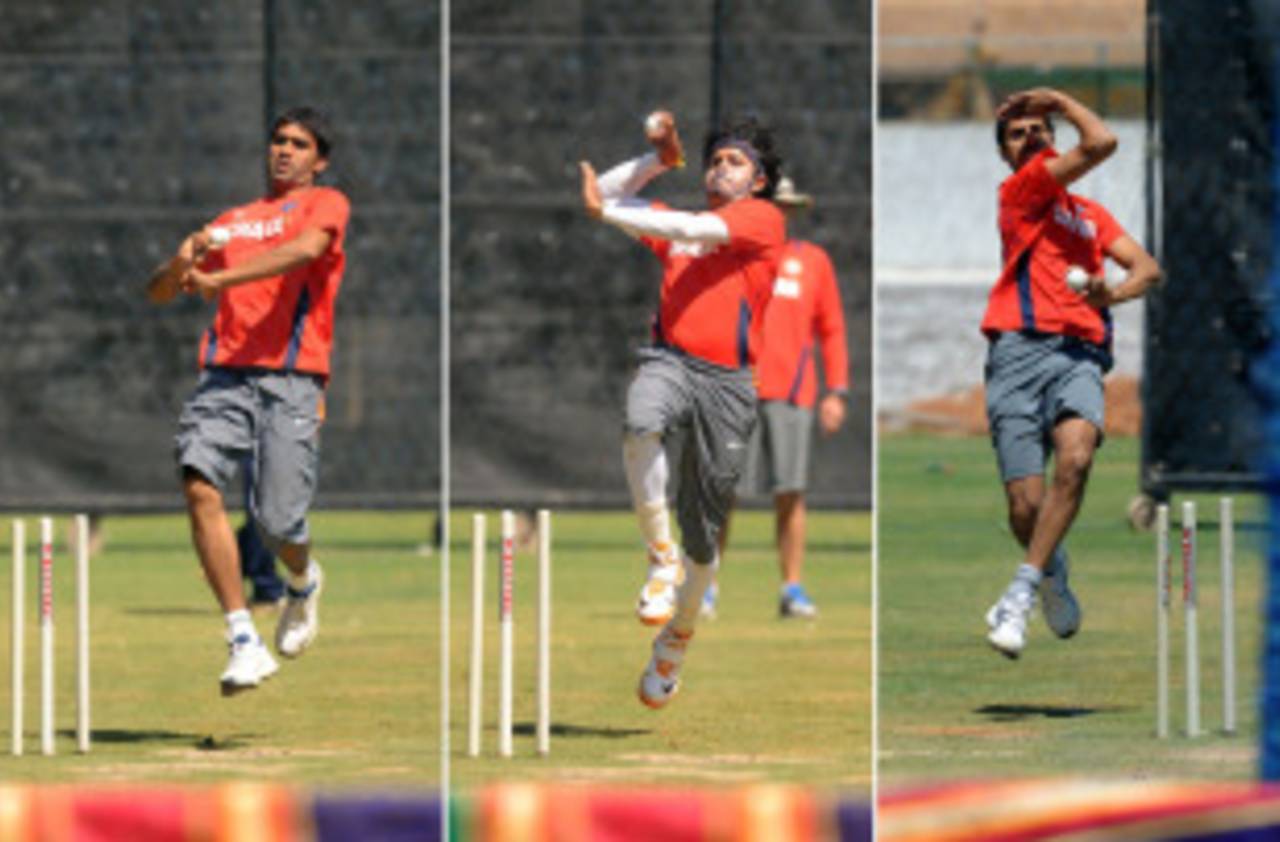 A comparison of India's seamers' bowling actions, Bangalore, March 5, 2011