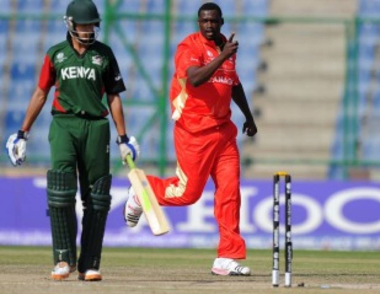 Henry Osinde bowled Seren Waters, Canada v Kenya, Group A, World Cup, Delhi, March 7, 2011
