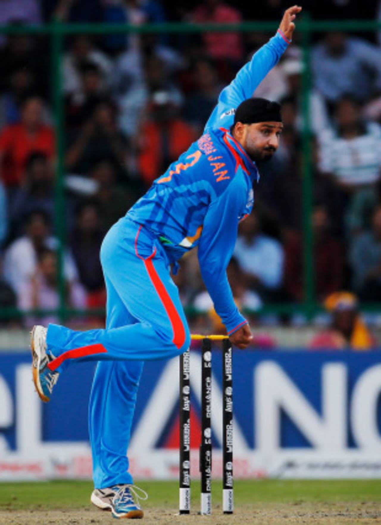 Harbhajan Singh went wicketless for the second straight game, against Netherlands in Delhi&nbsp;&nbsp;&bull;&nbsp;&nbsp;Getty Images