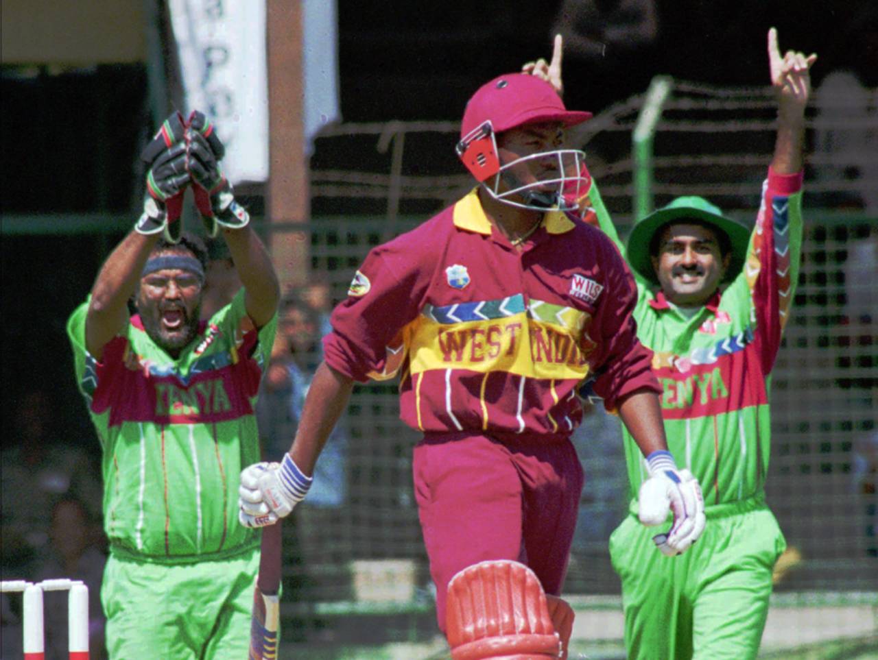 Brian Lara fell for 8 in West Indies' 93 all out against Kenya at the 1996 World Cup&nbsp;&nbsp;&bull;&nbsp;&nbsp;Associated Press