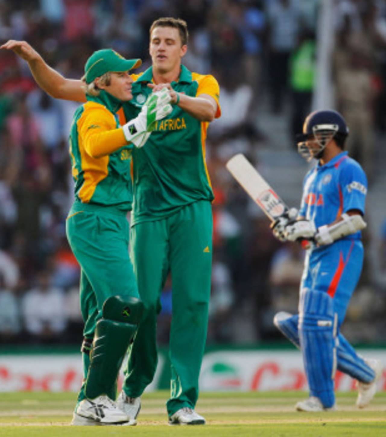Morne Morkel had Sachin Tendulkar caught at point, India v South Africa, Group B, World Cup, Nagpur, March 12, 2011