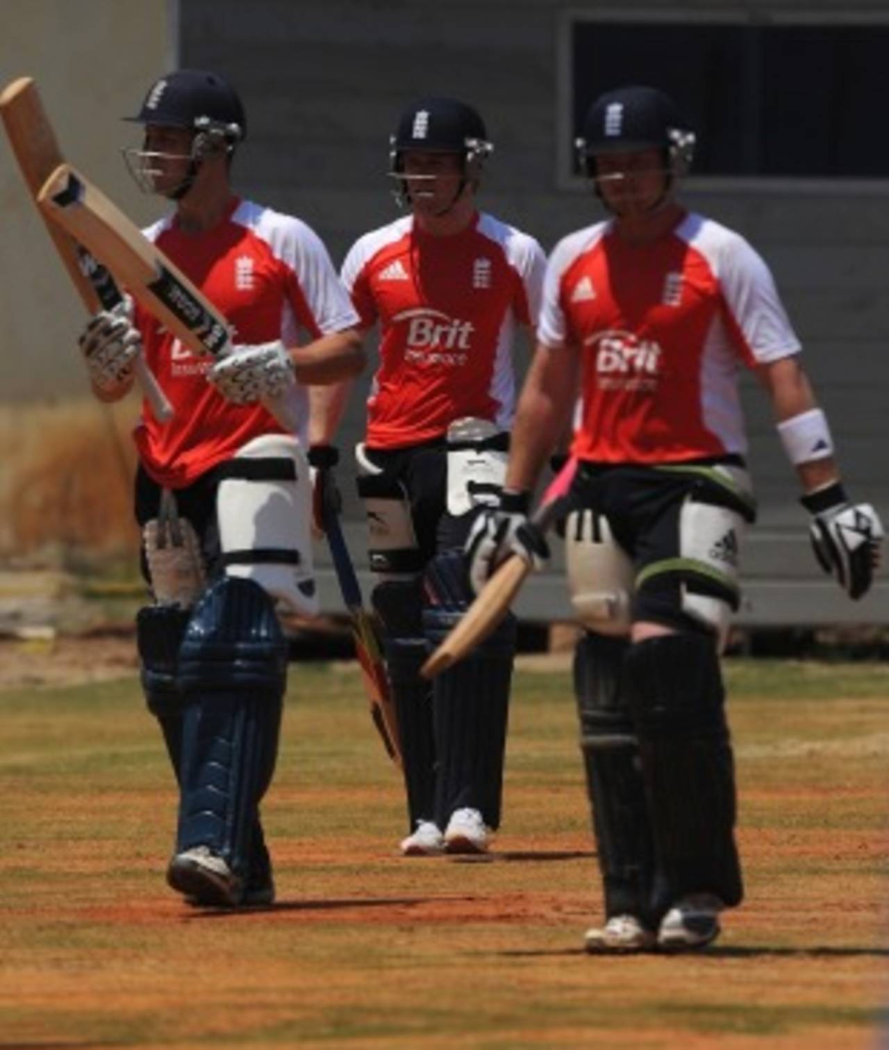 England's middle-order musketeers - Jonathan Trott, Eoin Morgan and Ian Bell, World Cup 2011, Chennai, March 15, 2011