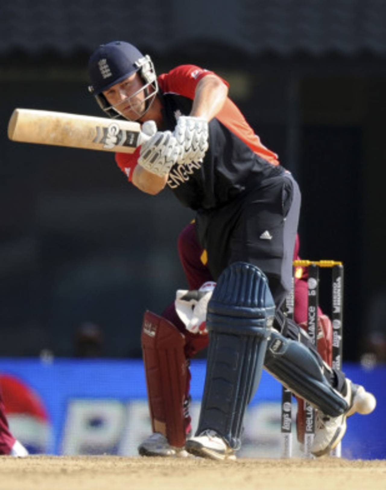 Jonathan Trott was prolific through the leg-side during his 38-ball 47, England v West Indies, World Cup, Group B, March 17, 2011