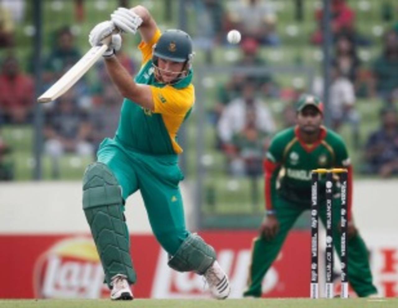 Graeme Smith made 45, his highest score of the tournament , Bangladesh v South Africa, Group B, World Cup 2011, Mirpur, March 19, 2011