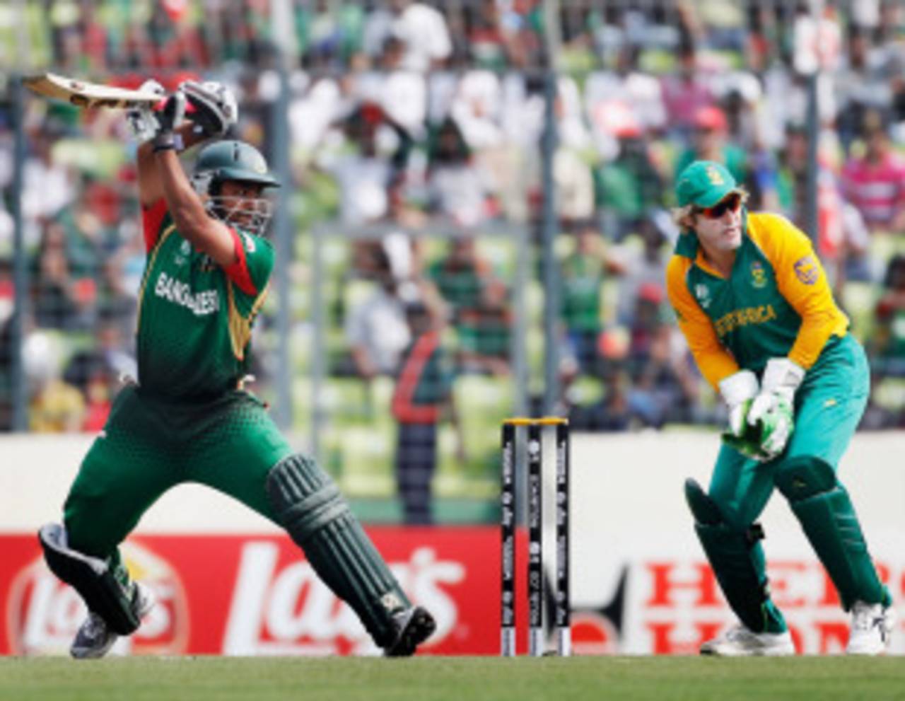 Tamim Iqbal cuts through point, Bangladesh v South Africa, Group B, World Cup 2011, Mirpur, March 19, 2011