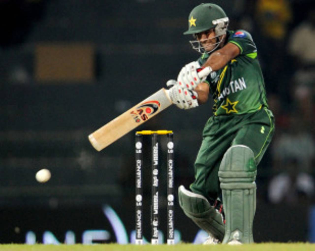 Asad Shafiq cuts through the covers, Australia v Pakistan, Group A, World Cup 2011, Colombo, March 19, 2011