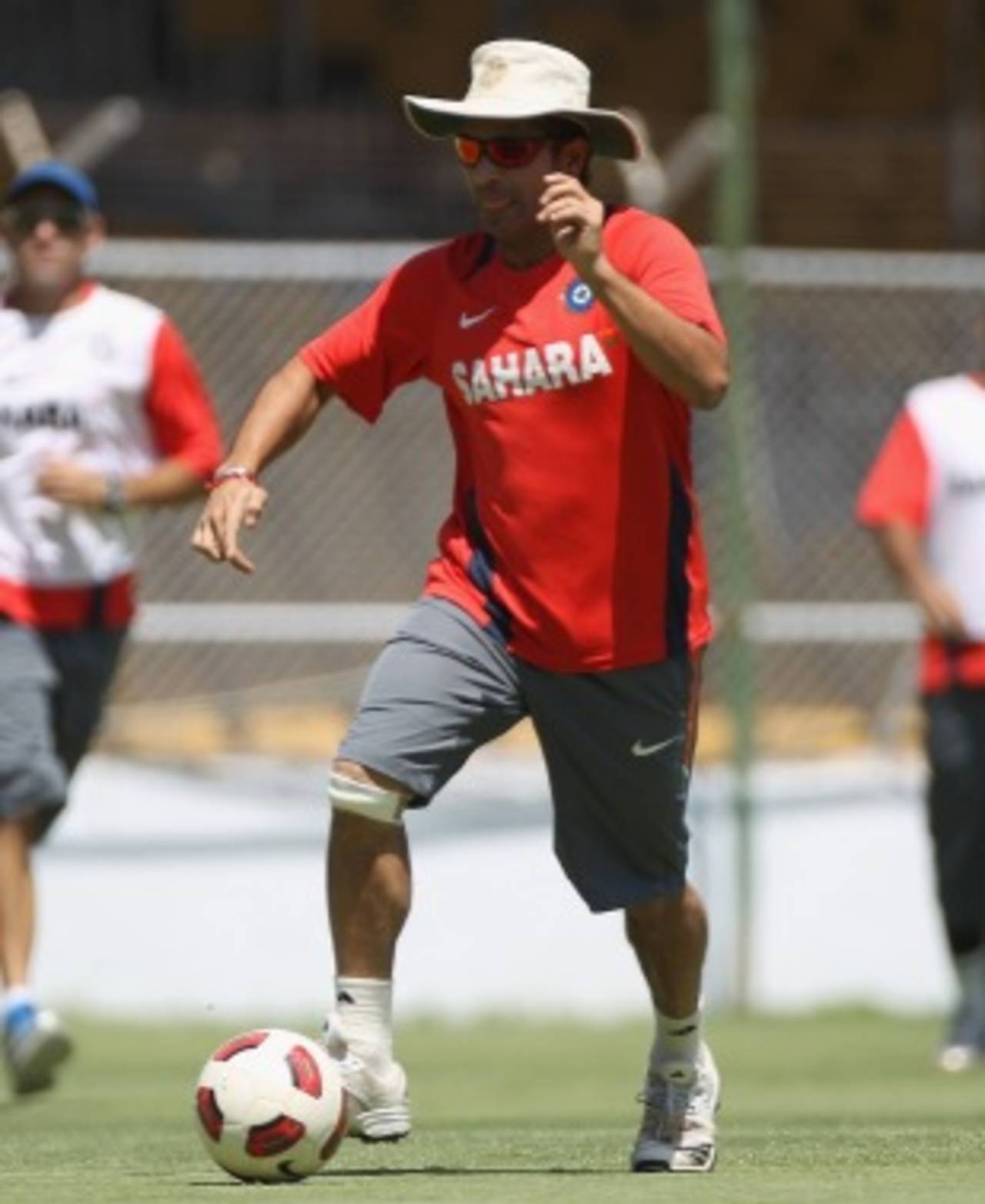 Sachin Tendulkar plays football at Motera, World Cup, Ahmedabad, March 22, 2011