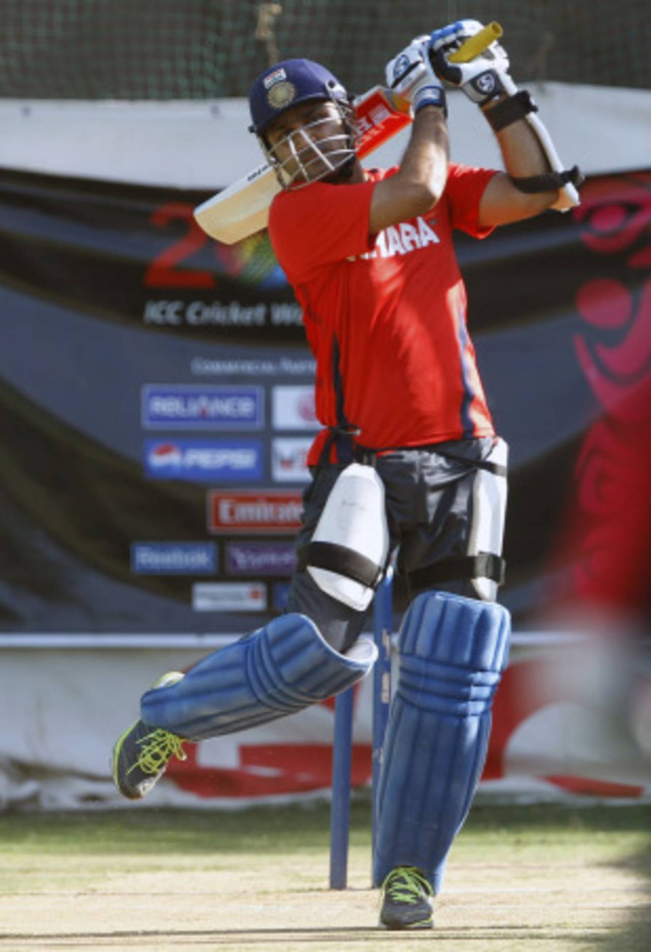 Virender Sehwag has a bat in the nets, Ahmedabad, March 23, 2011
