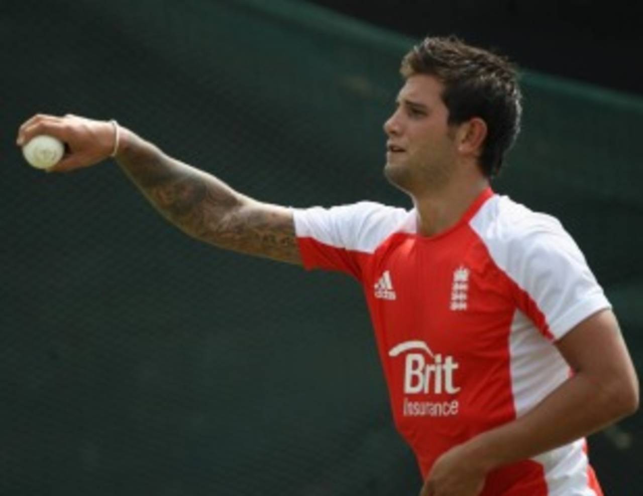 England's Jade Dernbach at a training session, Colombo, March 23, 2011