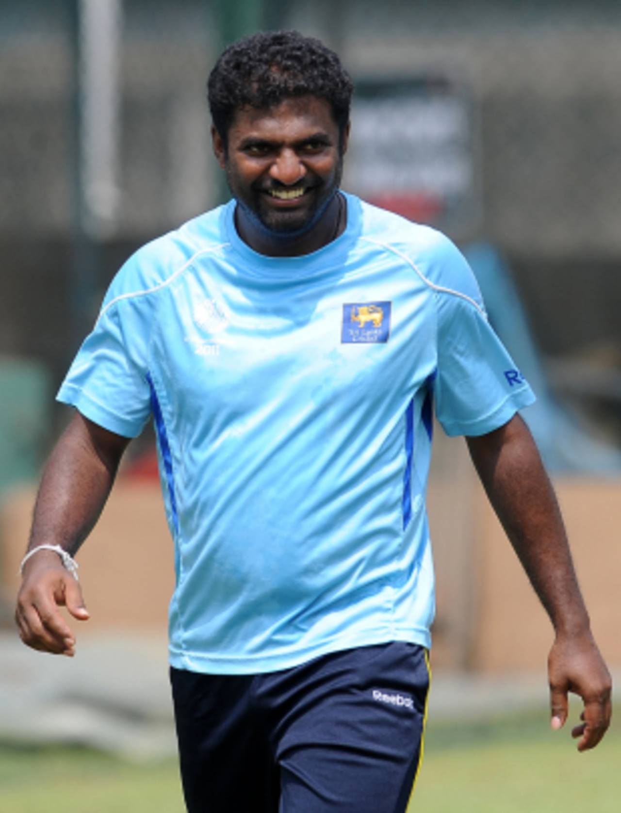 Muttiah Muralitharan trains the day before Sri Lanka's quarter-final match against England, Sri Lanka v England, World Cup 2011, Colombo, March 25, 2011