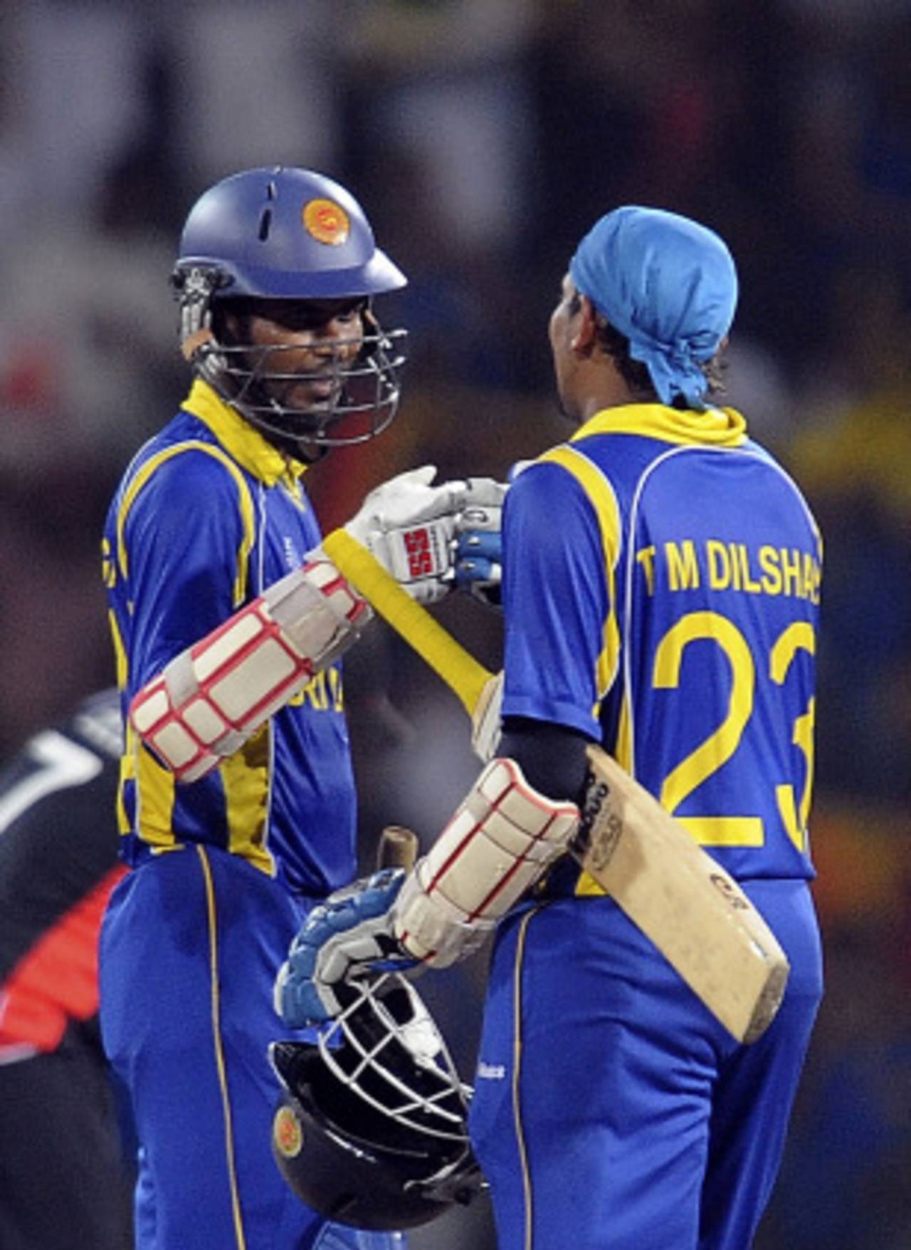 Tillakaratne Dilshan and Upul Tharanga shared a mammoth opening stand, Sri Lanka v England, 4th quarter-final, World Cup 2011, Colombo, March 26 2011