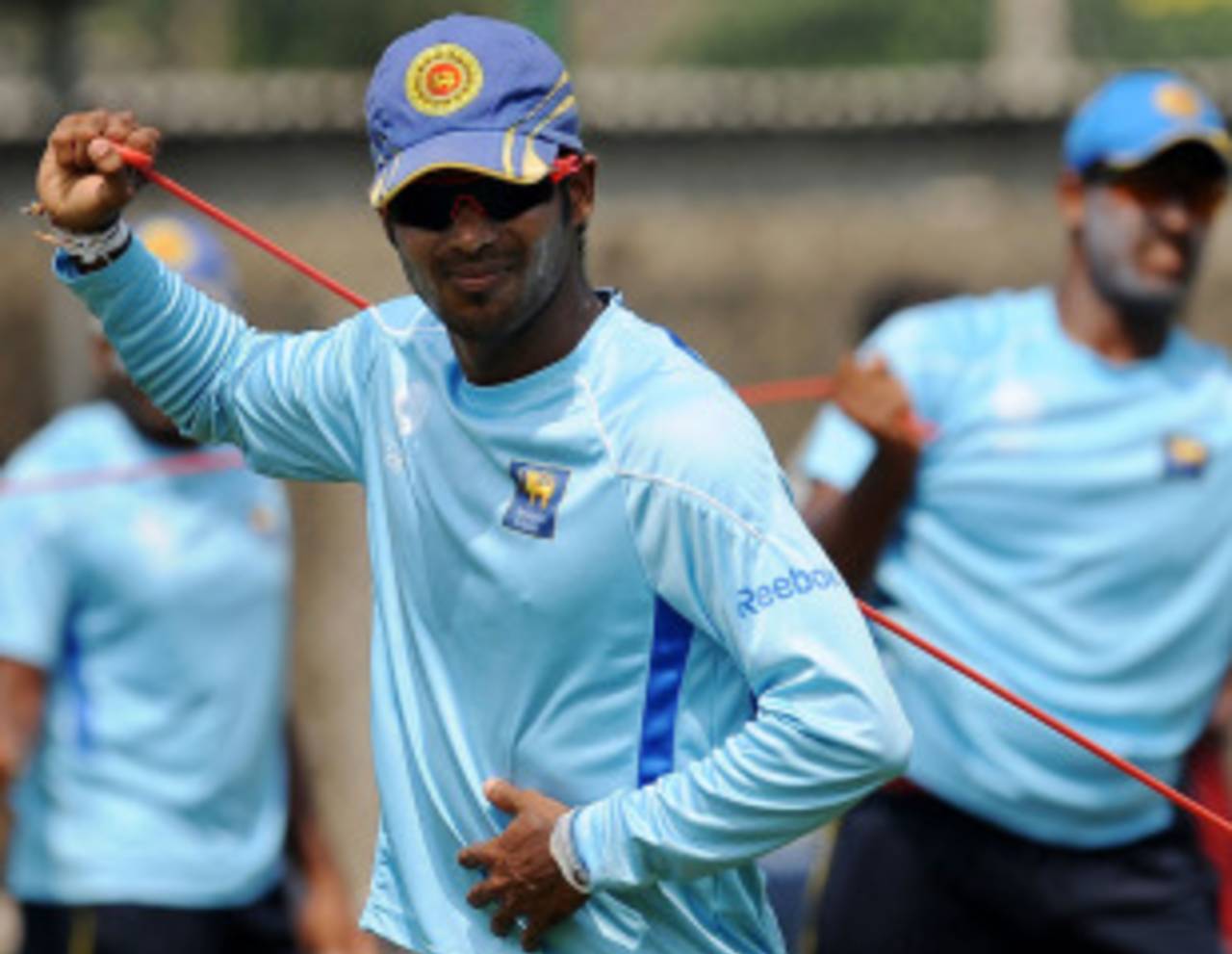 Upul Tharanga loosens up during practice, Colombo, March 28, 2011
