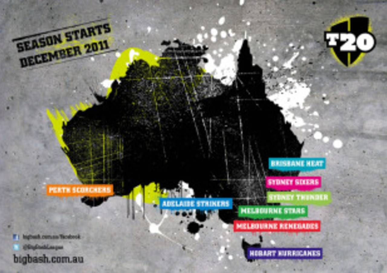 The first 2011 Big Bash League graphic issued by CA suggests a radical change to the look and feel of the tournament&nbsp;&nbsp;&bull;&nbsp;&nbsp;Cricket Australia