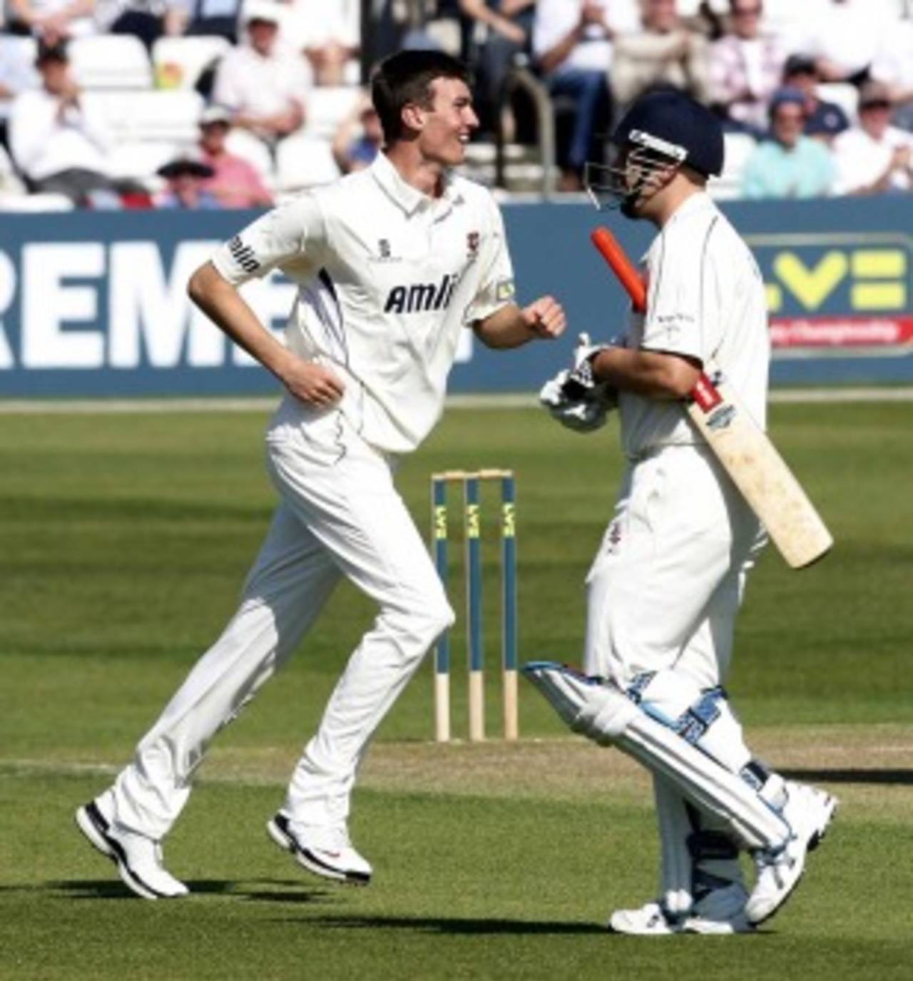 Reece Topley made a mark on his Championship debut, Essex v Kent, County Championship, Division Two, Chelmsford, April 8, 2011