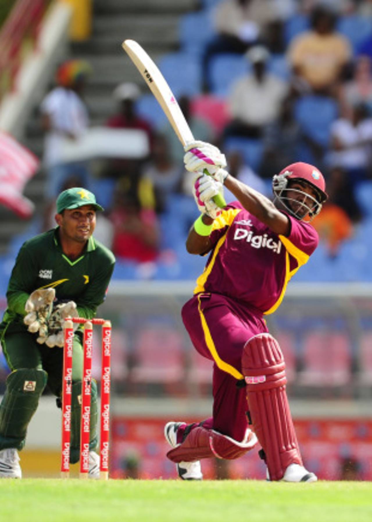 Darren Bravo made an impressive 42 from 33 deliveries, West Indies v Pakistan, Only Twenty20, St Lucia, April 21, 2010