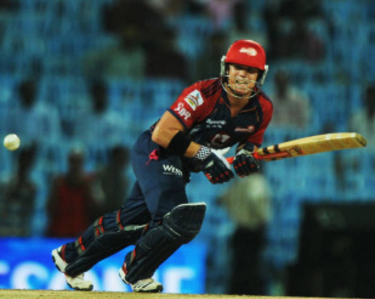 David Warner works one off the pads, Chennai Super Kings v Delhi Daredevils, IPL 2011, Chennai, May 12, 2011