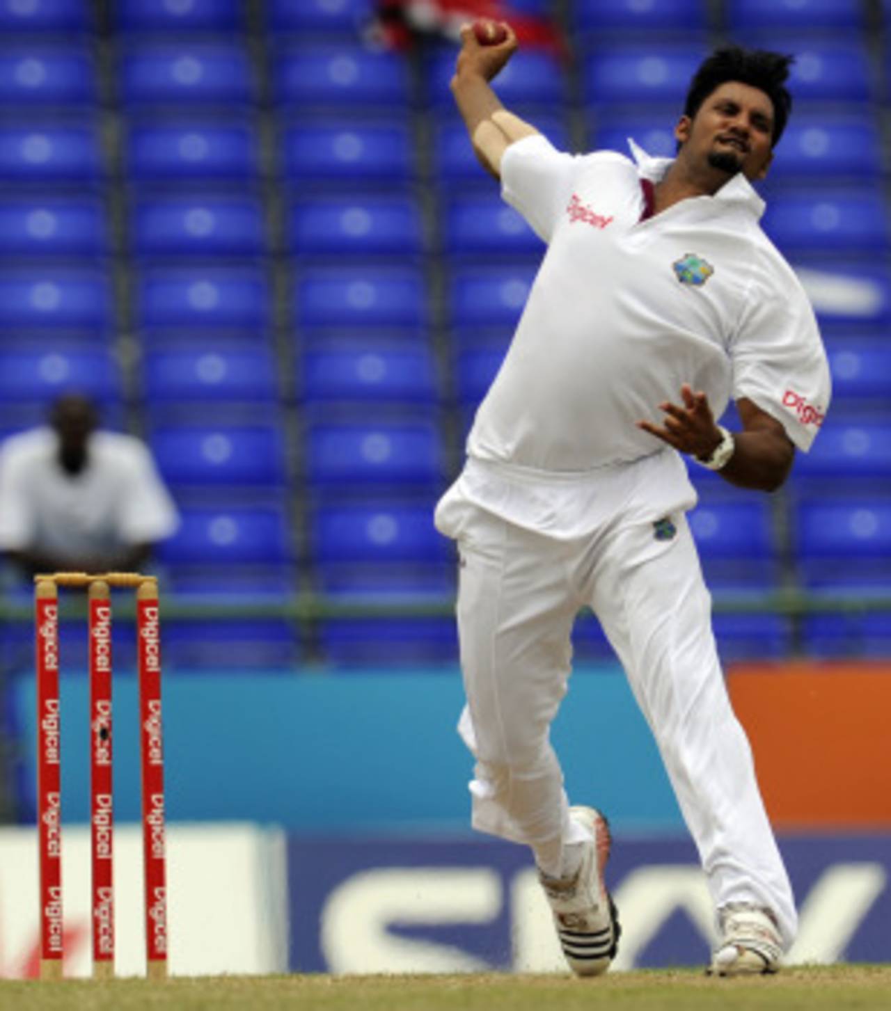 Ravi Rampaul bowled a purposeful spell with the new ball, West Indies v Pakistan, 2nd Test, 1st day, St Kitts, May 20, 2011