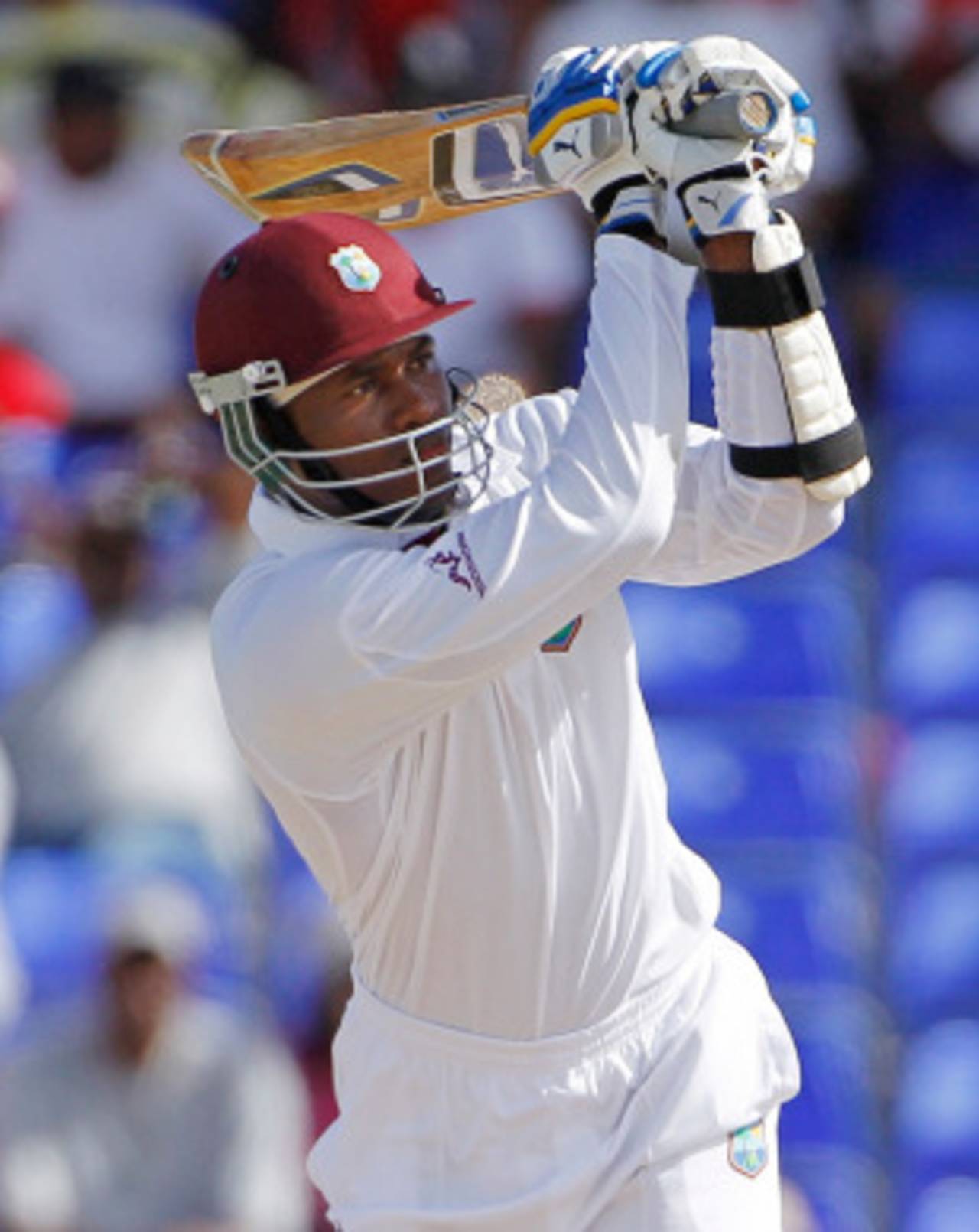 Marlon Samuels plays down the ground, West Indies v Pakistan, 2nd Test, St Kitts, 2nd day, May 21, 2011