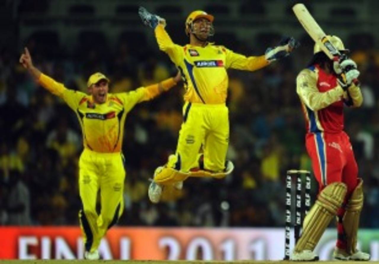 In the match that mattered most, Chris Gayle made a duck, Chennai v Bangalore, IPL 2011, Final, Chennai, May 28, 2011