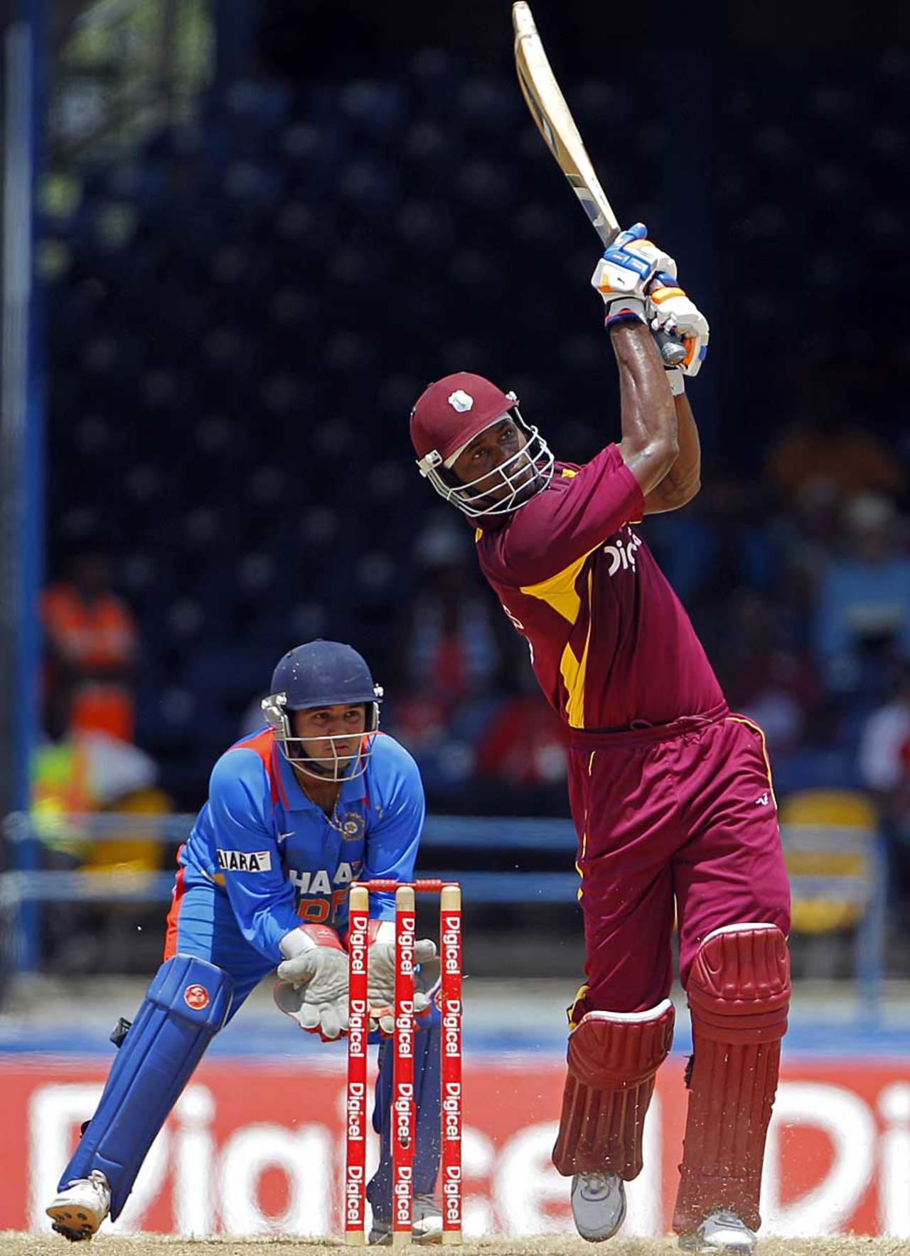 Marlon Samuels made a quickfire 36, West Indies v India, 2nd ODI, Trinidad, June 8, 2011