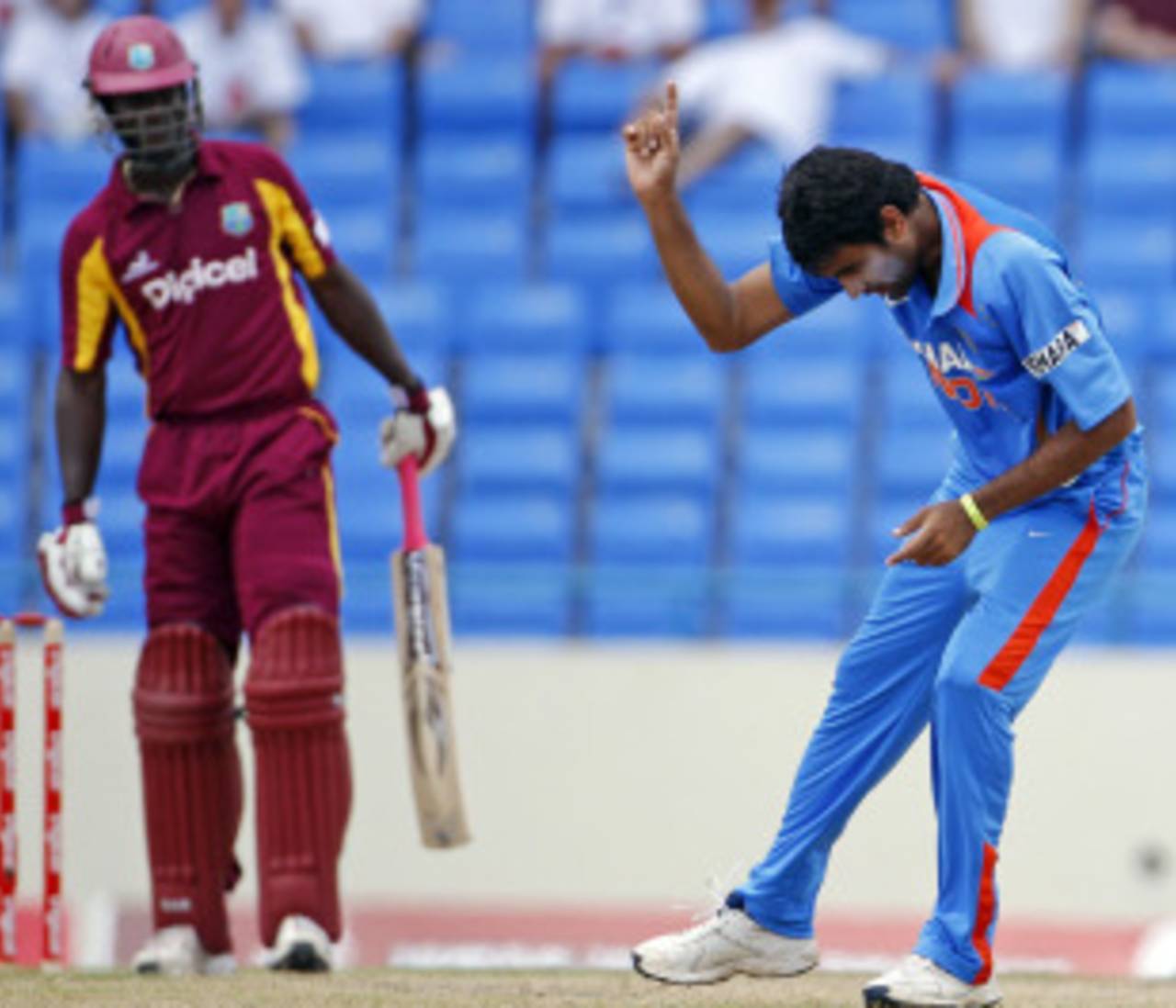 Kieron Pollard was caught behind by Parthiv Patel, West Indies v India, 3rd ODI, Antigua, June 11, 2011