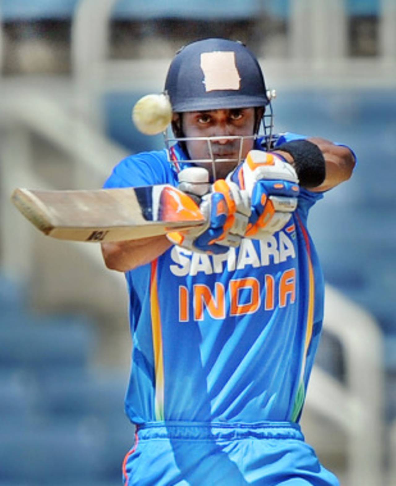 Manoj Tiwary pulls the ball, West Indies v India, 5th ODI, Kingston, Jamaica, June 16, 2011