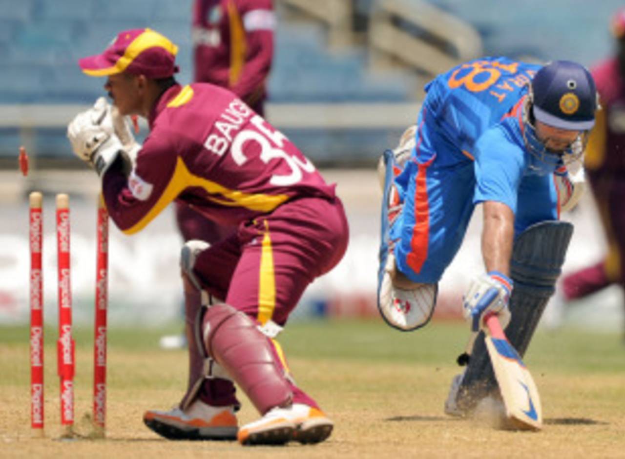 Virat Kohli was run out for 94, West Indies v India, 5th ODI, Kingston, Jamaica, June 16, 2011