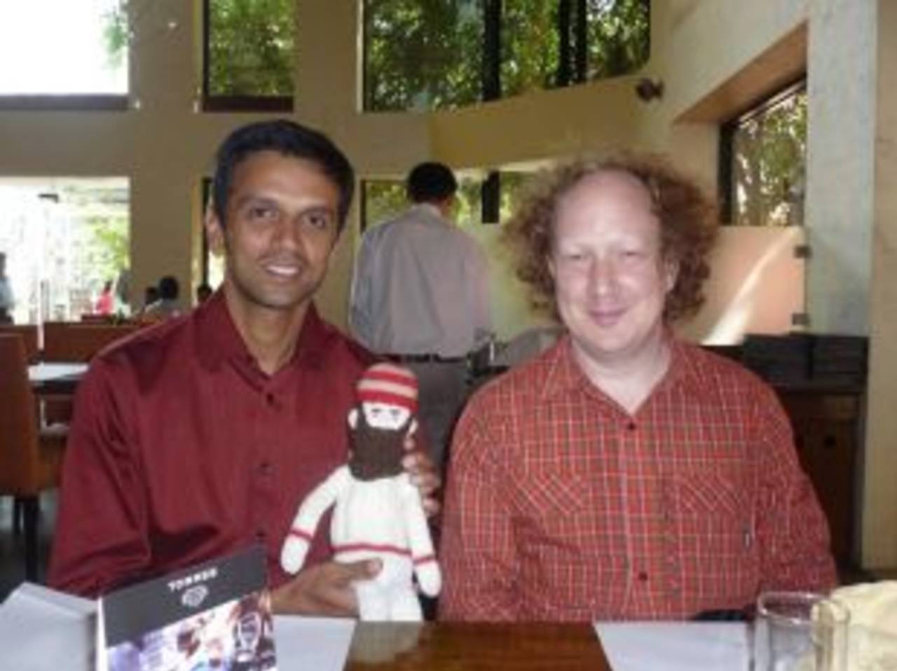 The author poses with yet another satisified celebrity customer at his cricket clinic