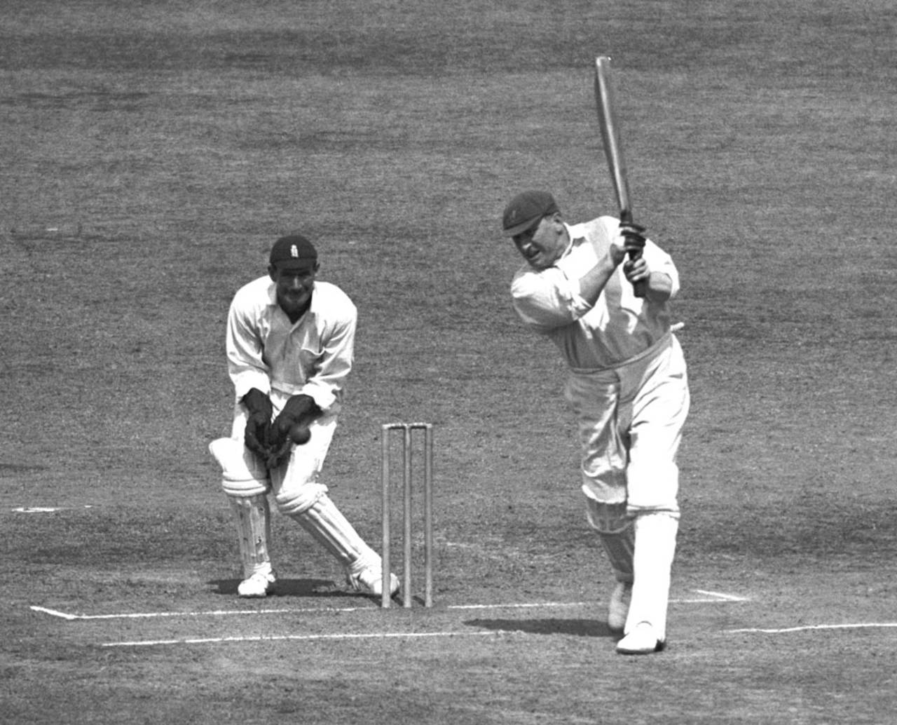 Warwick Armstrong bats in his final Test match, England v Australia, 5th Test, The Oval, August 16, 1921 