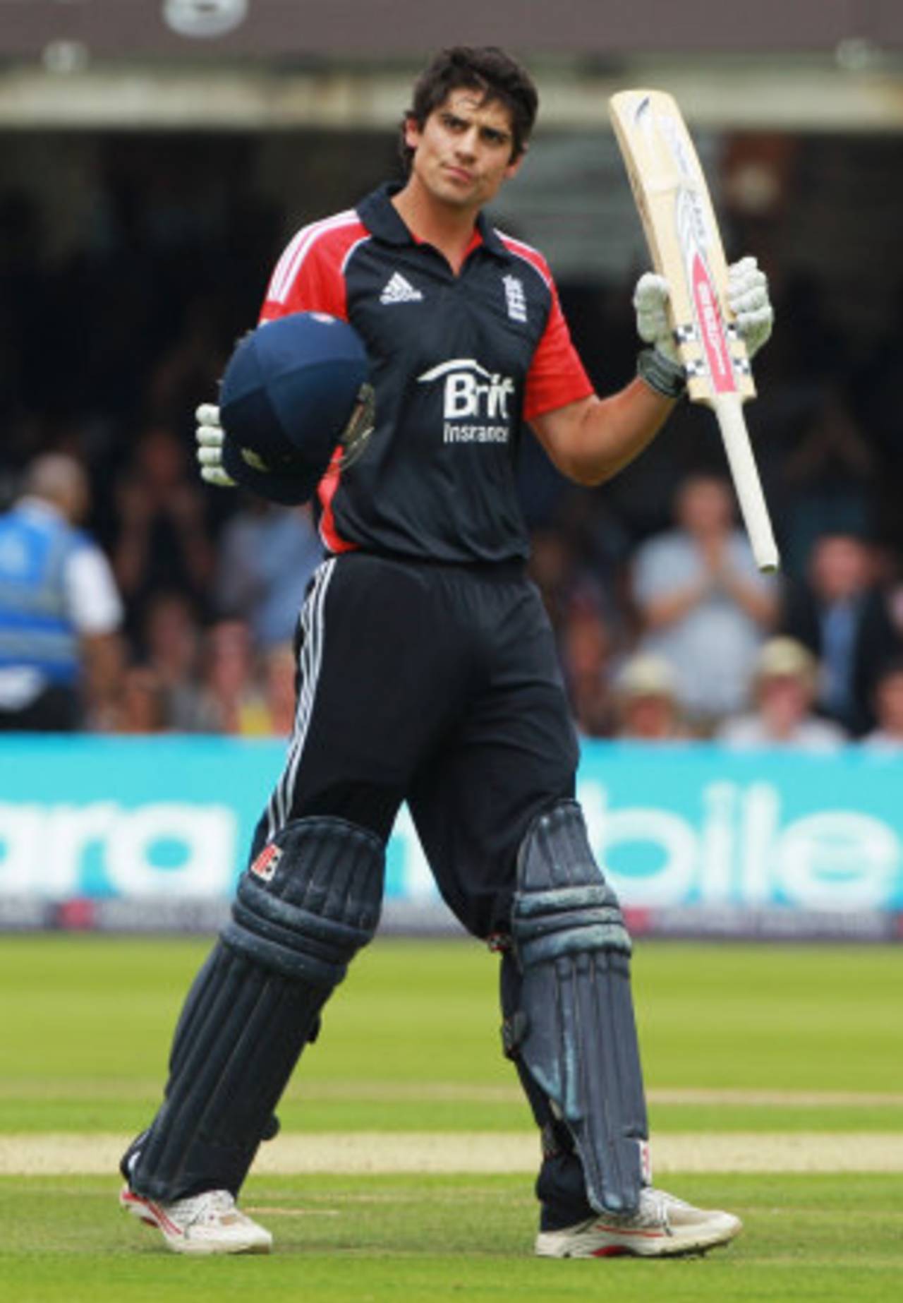 Alastair Cook brings up his second ODI century, and his first as captain, England v Sri Lanka, 3rd ODI, Lord's July 3 2011