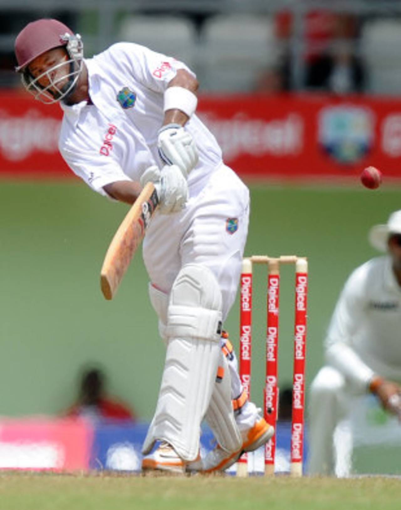 Carlton Baugh picks one over the leg side, West Indies v India, 3rd Test, Dominica, 2nd day, July 7, 2011