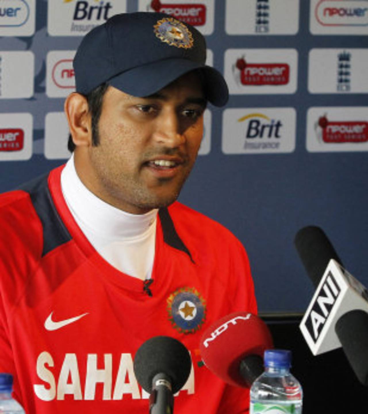 MS Dhoni addresses the press a day before the first Test, Lord's, July 20, 2011