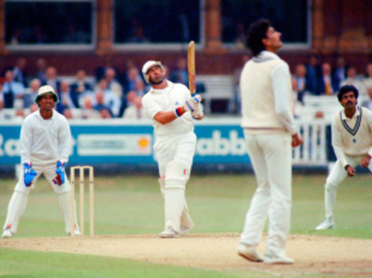 Graham Gooch lofts the ball during his 333, England v India, 1st Test, Lord's, 1st day, July 26, 1990